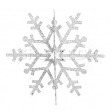 Елочная фигура Снежинка резная 3D, 46 см, цвет белый