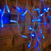 Гирлянда Айсикл (бахрома) светодиодный, 1,8 х 0,5 м, белый провод, 220В, диоды синие, SL255-023