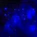Гирлянда Айсикл (бахрома) светодиодный, 3,2 х 0,9 м, черный провод "КАУЧУК", 220В, диоды синие, NEON-NIGHT, SL255-213