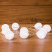 Гирлянда светодиодная "Шарики - снежки" 3 м 10 диодов, цвет белый, SL303-075